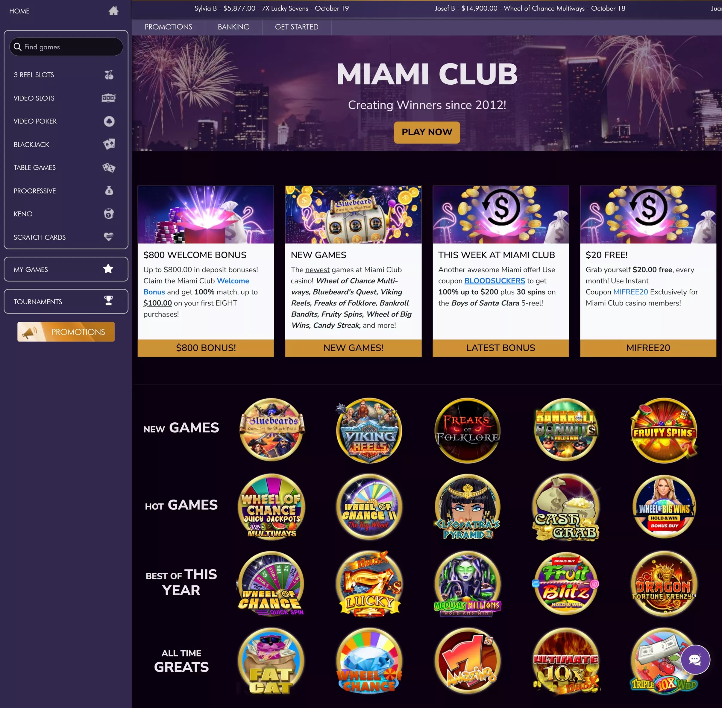 คาสิโนที่ได้รับการยืนยันในประเทศไทย Miami Club Casino